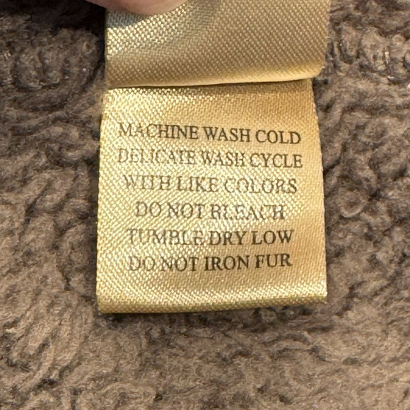 True Grit Mens Small Quarter Zip Sherpa Fleece Pullover Brown Tan Cozy Soft - Picture 11 of 12